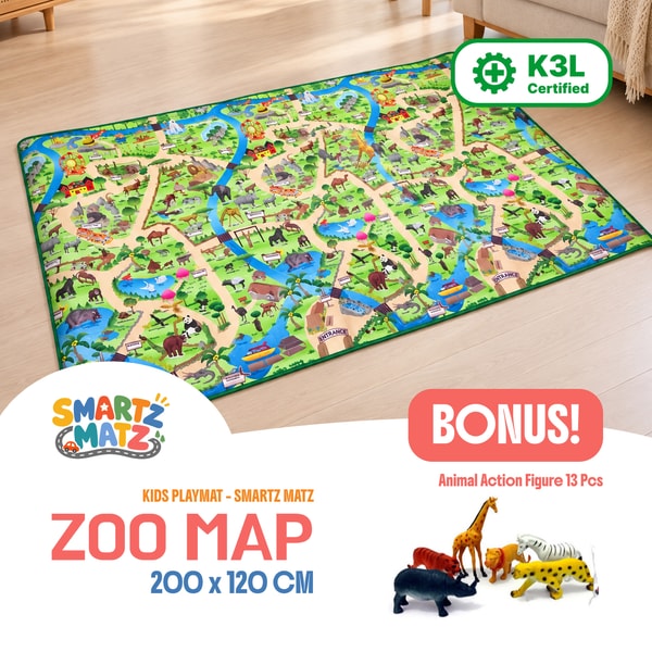 Smartz Matz Zoo Map 200 × 120 cm